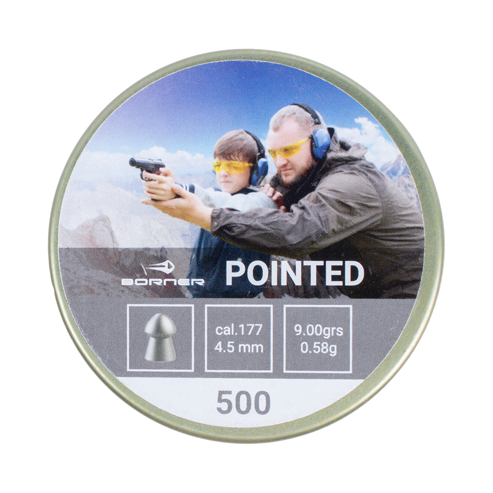 Пуля пневматическая Borner "Pointed", 4,5 (500 шт.) 0,58гр. (30 шт в коробке). Фото №1 Пуля пневматическая Borner "Pointed", 4,5 (500 шт.) 0,58гр. (30 шт в коробке). Фото №1