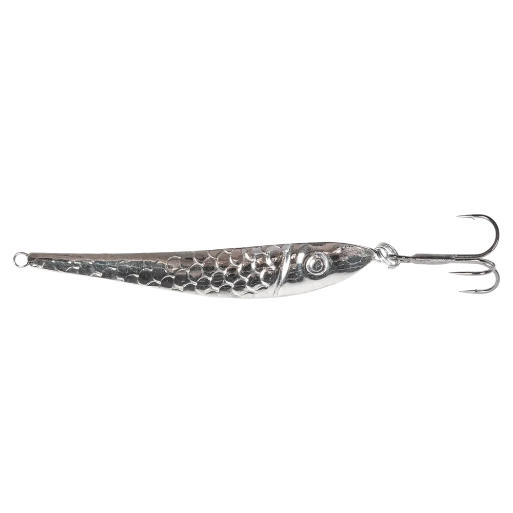 Блесна ЖОР Тюлька 2ЦМ 65мм, 9гр, цвет (нейзильбер/нейзильбер) тройник. Фото №1