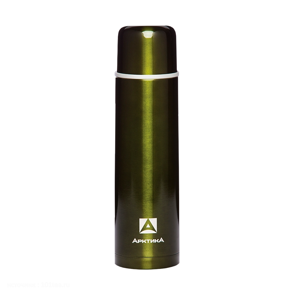Термос "Арктика", бытовой, вакуумный (для напитков)(болотный) 102-1000. Фото №1