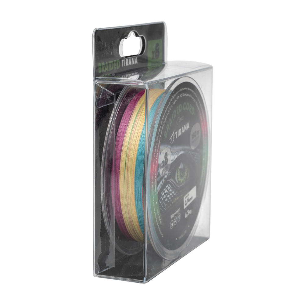 Шнур плетеный Tirana Classic X8 PE 150м, d0,14 (multicolor). Фото №3