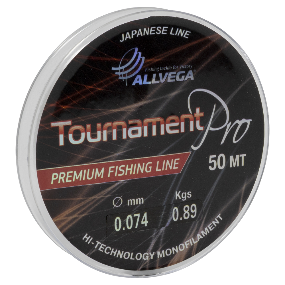 Леска ALLVEGA поводковая «Tournament Pro Premium» 50m 0.074mm (0.89кг) прозрачная (TPRON5074). Фото №2