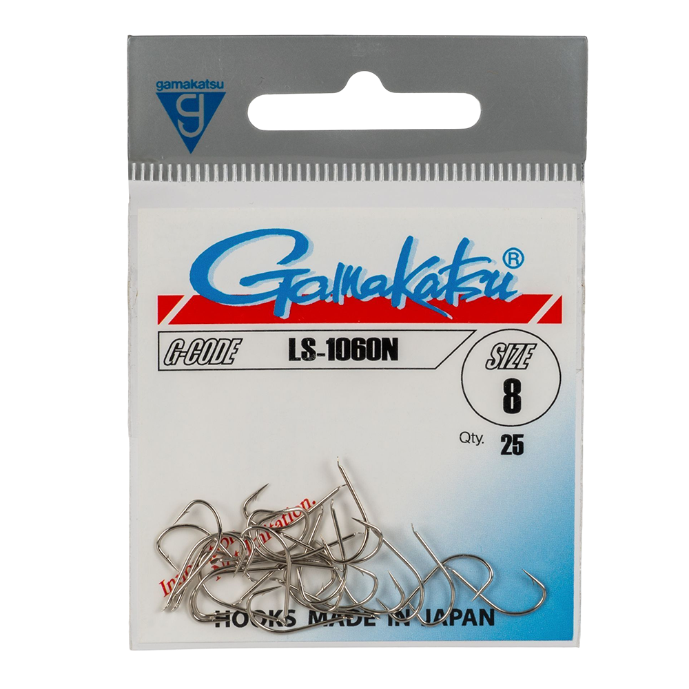 Крючок Gamakatsu Hook LS-1060N Nickel №08. Фото №1