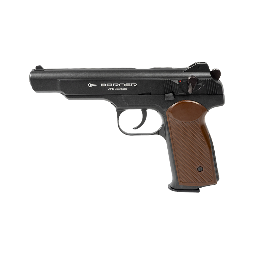 Пистолет пневматический BORNER APS Blowback Black, калибр 4,5 мм/BBs . Фото №10 Пистолет пневматический BORNER APS Blowback Black, калибр 4,5 мм/BBs . Фото №10