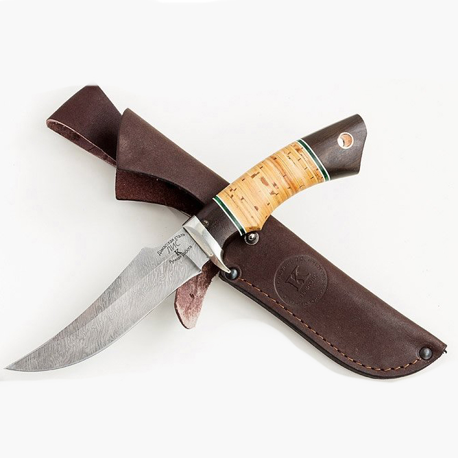 Нож "Лис" дамаск (без рисунка) (Кашулин). Фото №1