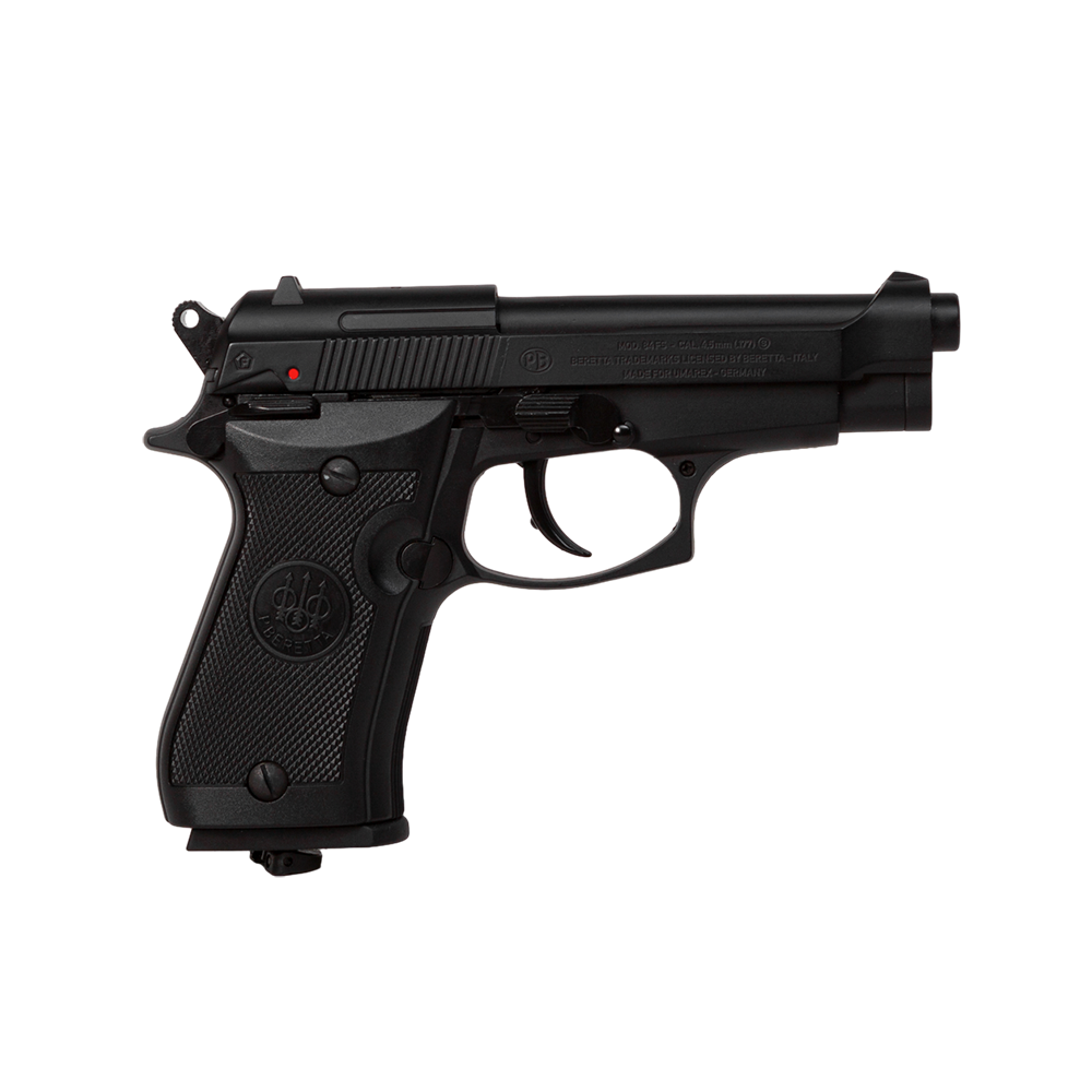 Пистолет пневматический Beretta M84 FS сплав, черный,  (Blowback). Фото №2