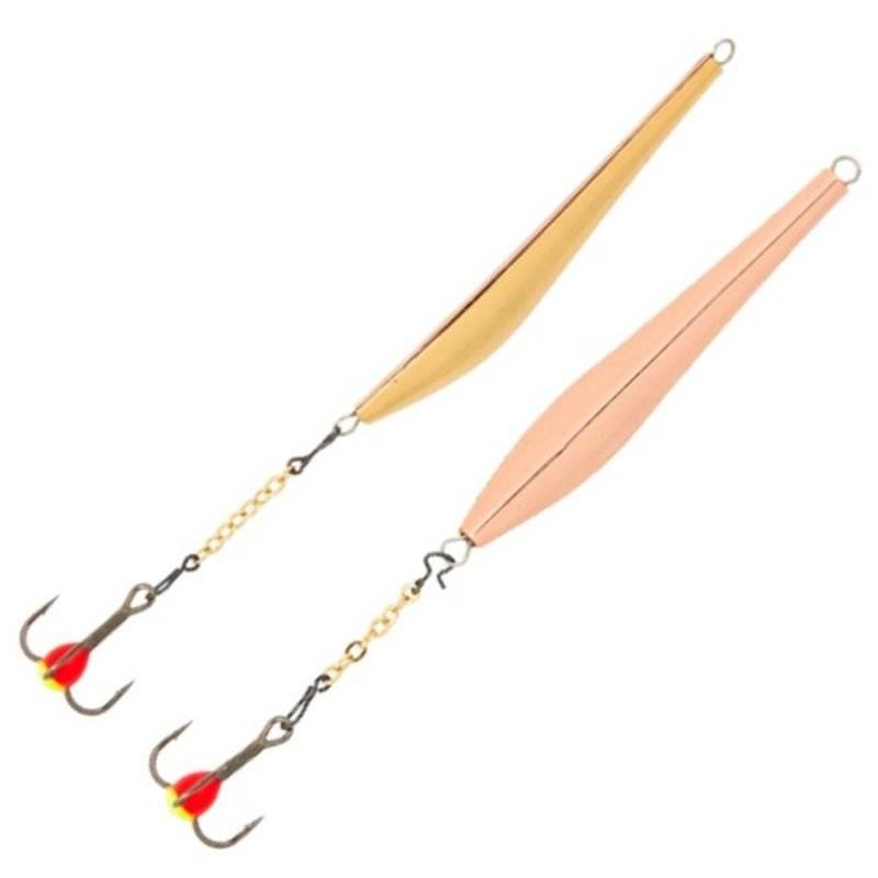 Блесна Lucky John DOUBLE BLADE 45мм, 3гр, цвет (CS) цепочка-тройник. Фото №1