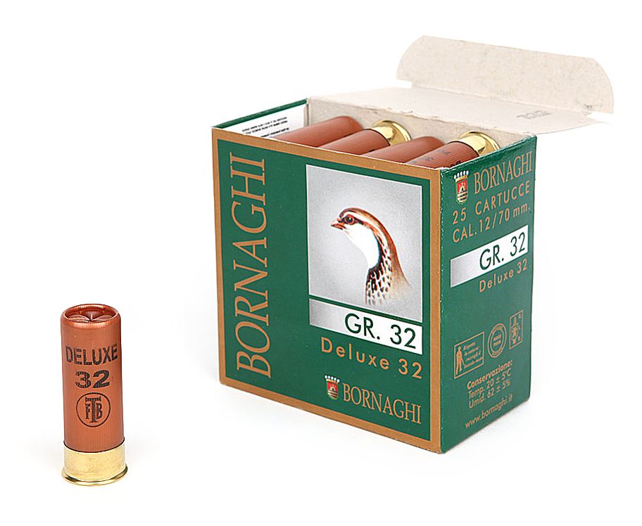 Патрон Deluxe 32, дробь №3 (12/70.32гр) (Bornaghi). Фото №1 Патрон Deluxe 32, дробь №3 (12/70.32гр) (Bornaghi). Фото №1