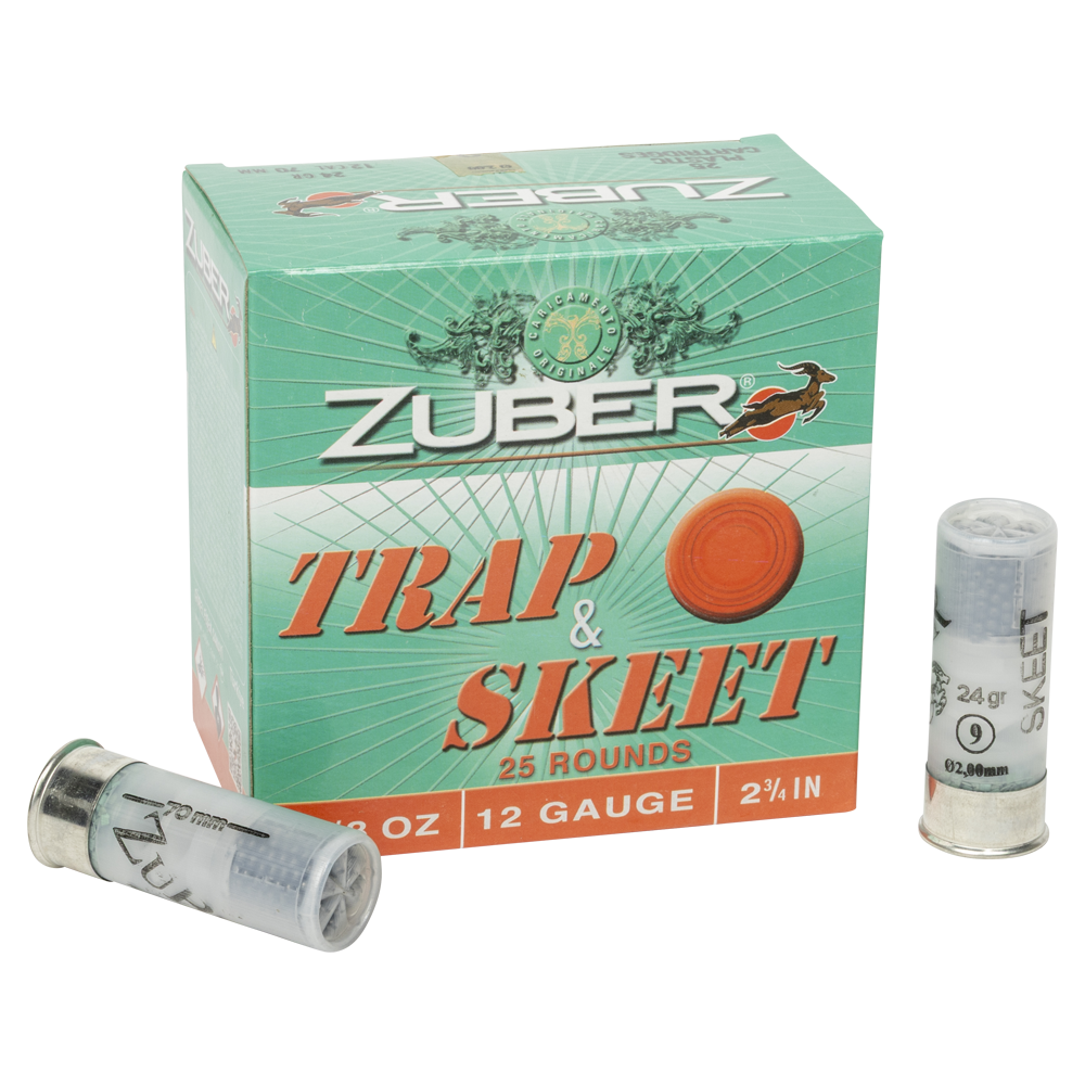 Патрон ZUBER SKEET 12/70 №9 24 гр. (пачка 25 шт.). Фото №1 Патрон ZUBER SKEET 12/70 №9 24 гр. (пачка 25 шт.). Фото №1