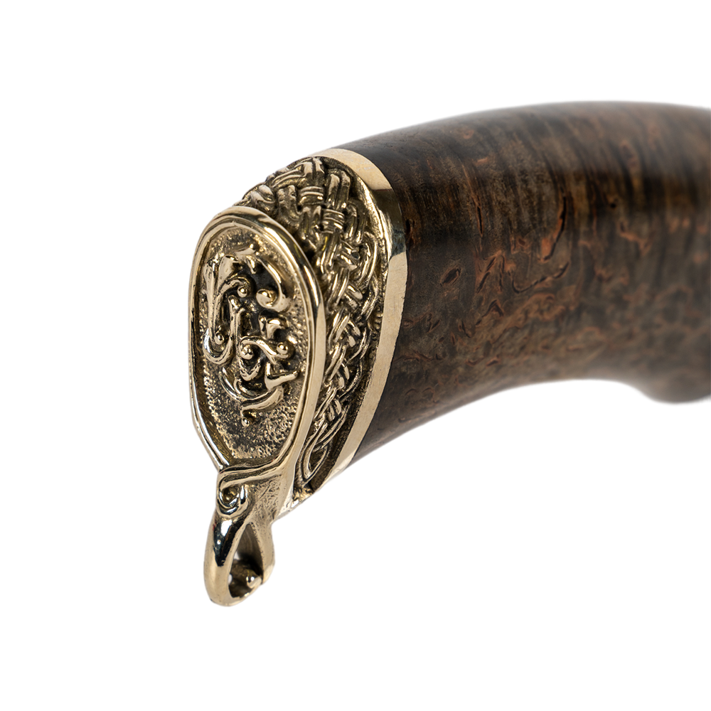 Нож МС "Разделочный", сталь ELMAX, литье, рукоять стабилизированная карельская береза. Фото №4