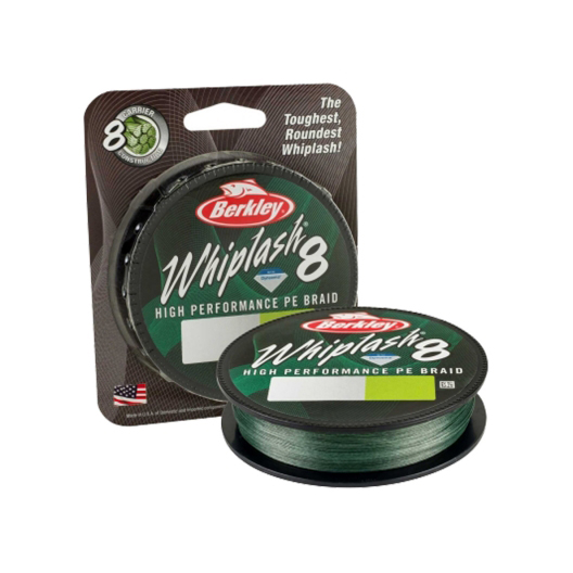 Плетёный шнур Berkley Whiplash 8 Green 150m 0.20. Фото №1