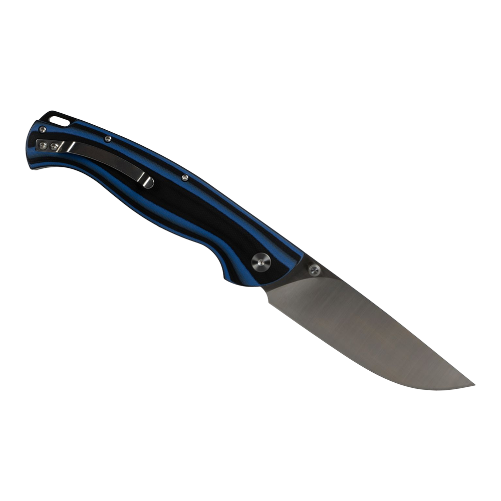 Нож складной МС "Сибиряк" сталь AUS-10, рукоять G10 (черно-синяя). Фото №2
