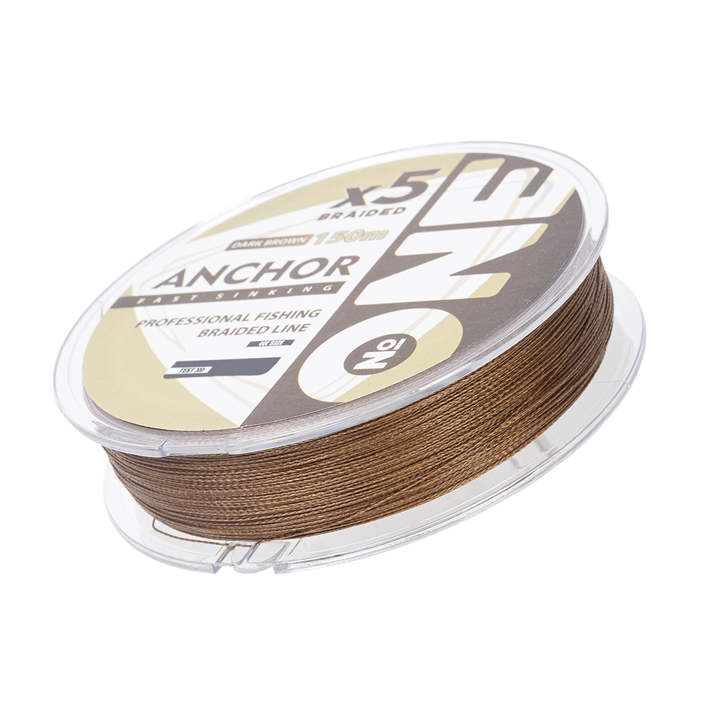 Плетеная леска тонущая №ONE ANCHOR Х5-150 (dark brown) d0.14. Фото №3 Плетеная леска тонущая №ONE ANCHOR Х5-150 (dark brown) d0.14. Фото №3