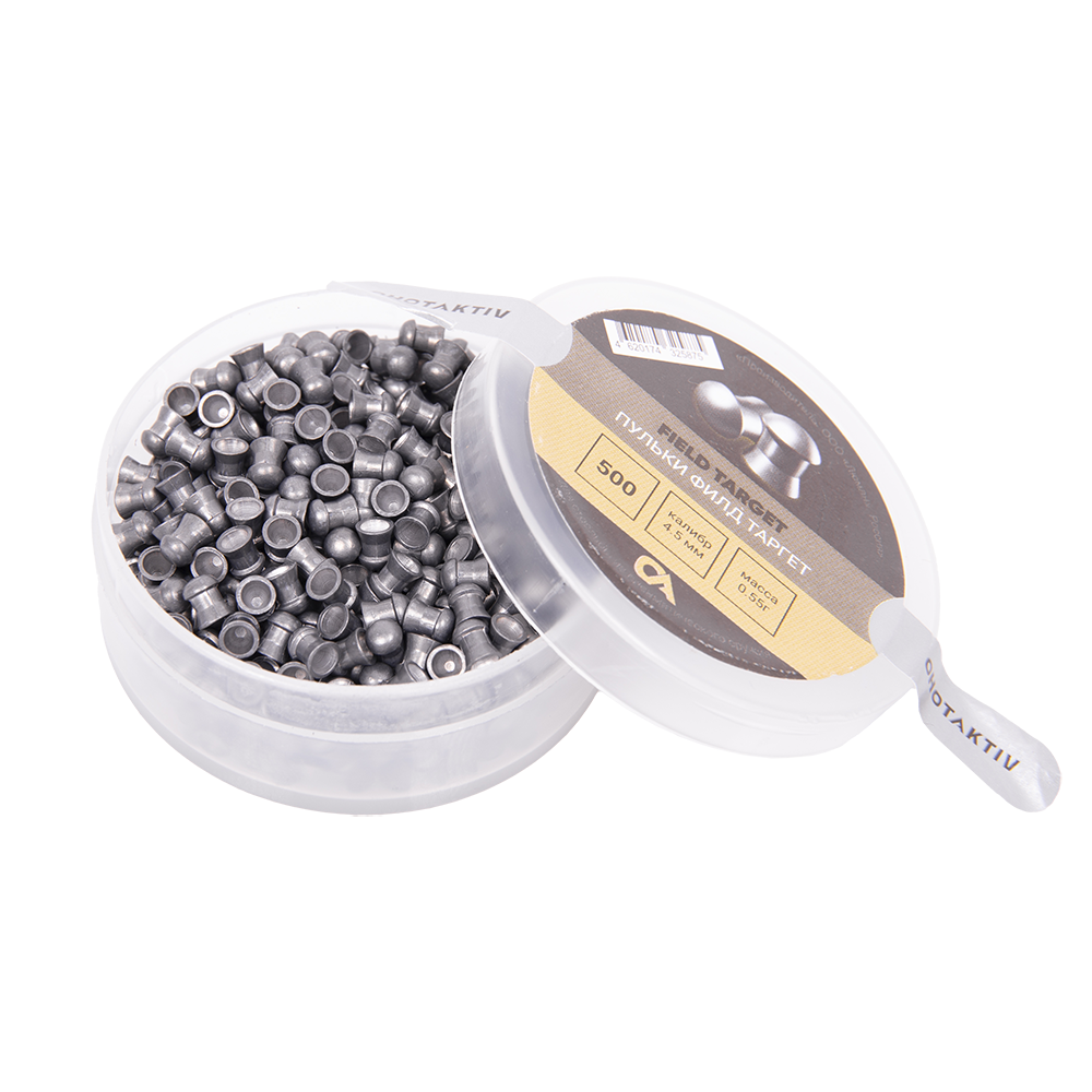 Пуля пневматическая ОхотАктив "Field Target", 0,55 г. 4,5 мм. (500 шт.) (36 в упаковке). Фото №2 Пуля пневматическая ОхотАктив "Field Target", 0,55 г. 4,5 мм. (500 шт.) (36 в упаковке). Фото №2
