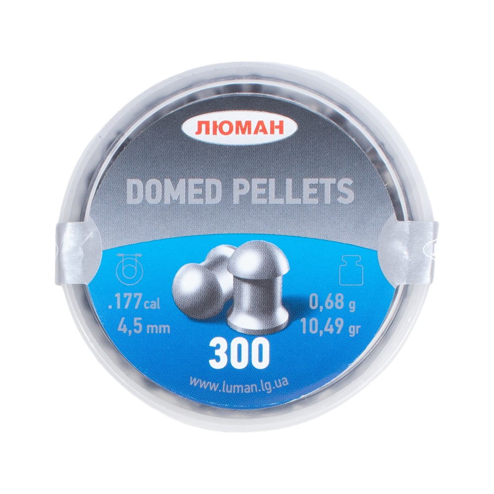 Пуля пневматическая "Domed pellets", 0,68 г. 4,5 мм. (300 шт.) (60 в упаковке). Фото №1