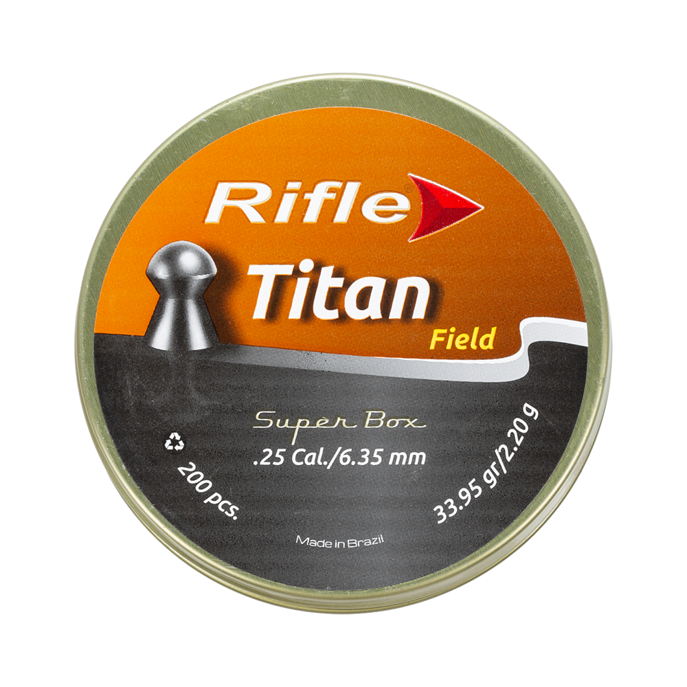 Пуля пневматическая RIFLE Field Series Titan 6,35 мм. 2,2 гр. (200 шт. в банке). Фото №1 Пуля пневматическая RIFLE Field Series Titan 6,35 мм. 2,2 гр. (200 шт. в банке). Фото №1