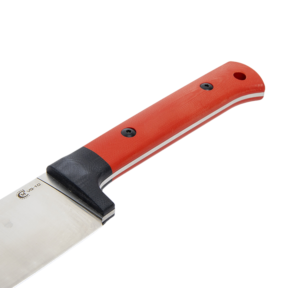 Нож МС Узбекский средний, клинок VG-10, ц.м. рукоять G10 красный, прит.черн.. Фото №5 Нож МС Узбекский средний, клинок VG-10, ц.м. рукоять G10 красный, прит.черн.. Фото №5