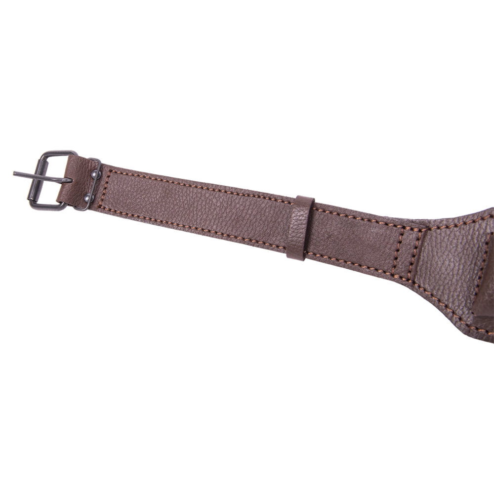 Патронташ открытый 16 к. (кожа, коричневый) (Хольстер). Фото №2