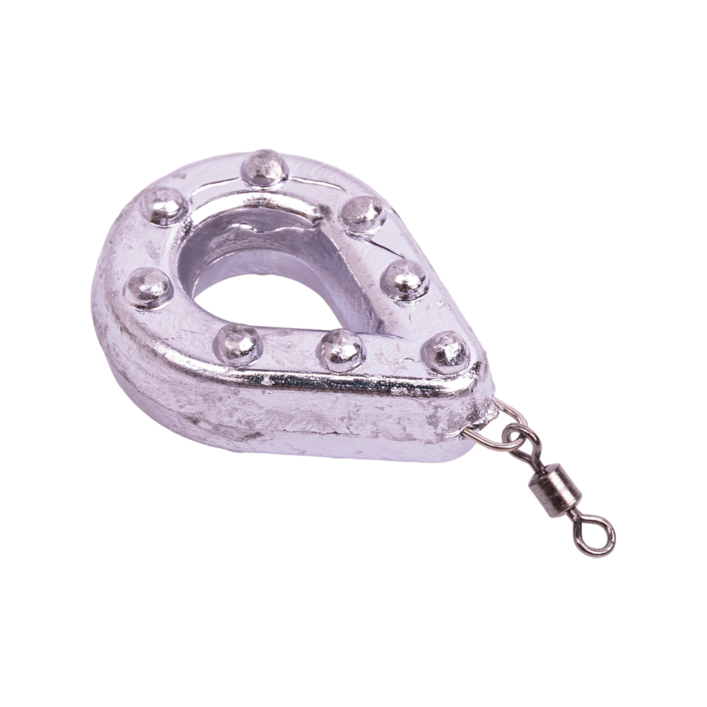 Груз "Капля-рамка" с ушком и вертлюгом, 80гр. Фото №3