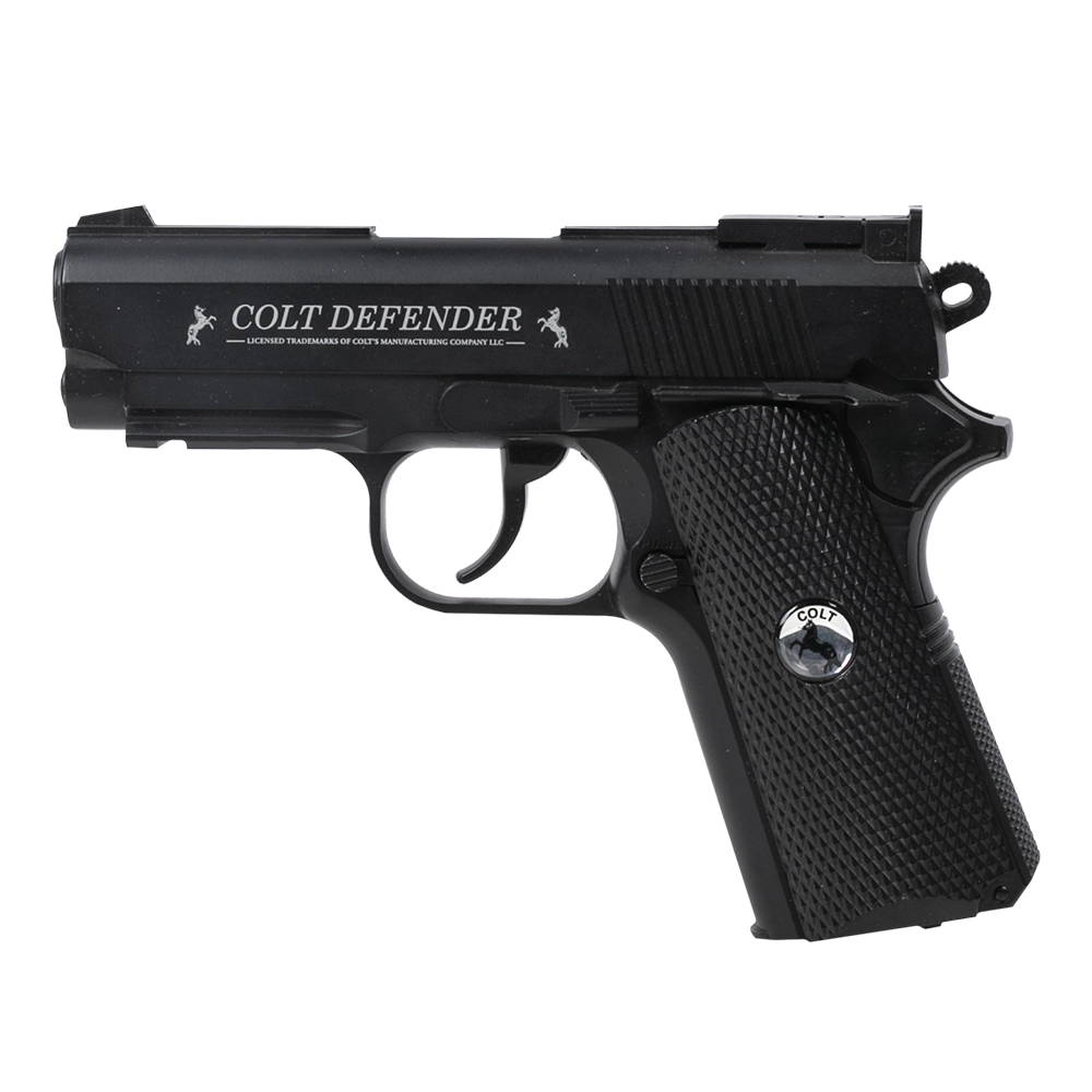 Пистолет пневматический Colt Defender (чёрный с чёрными пластиковыми накладками). Фото №3