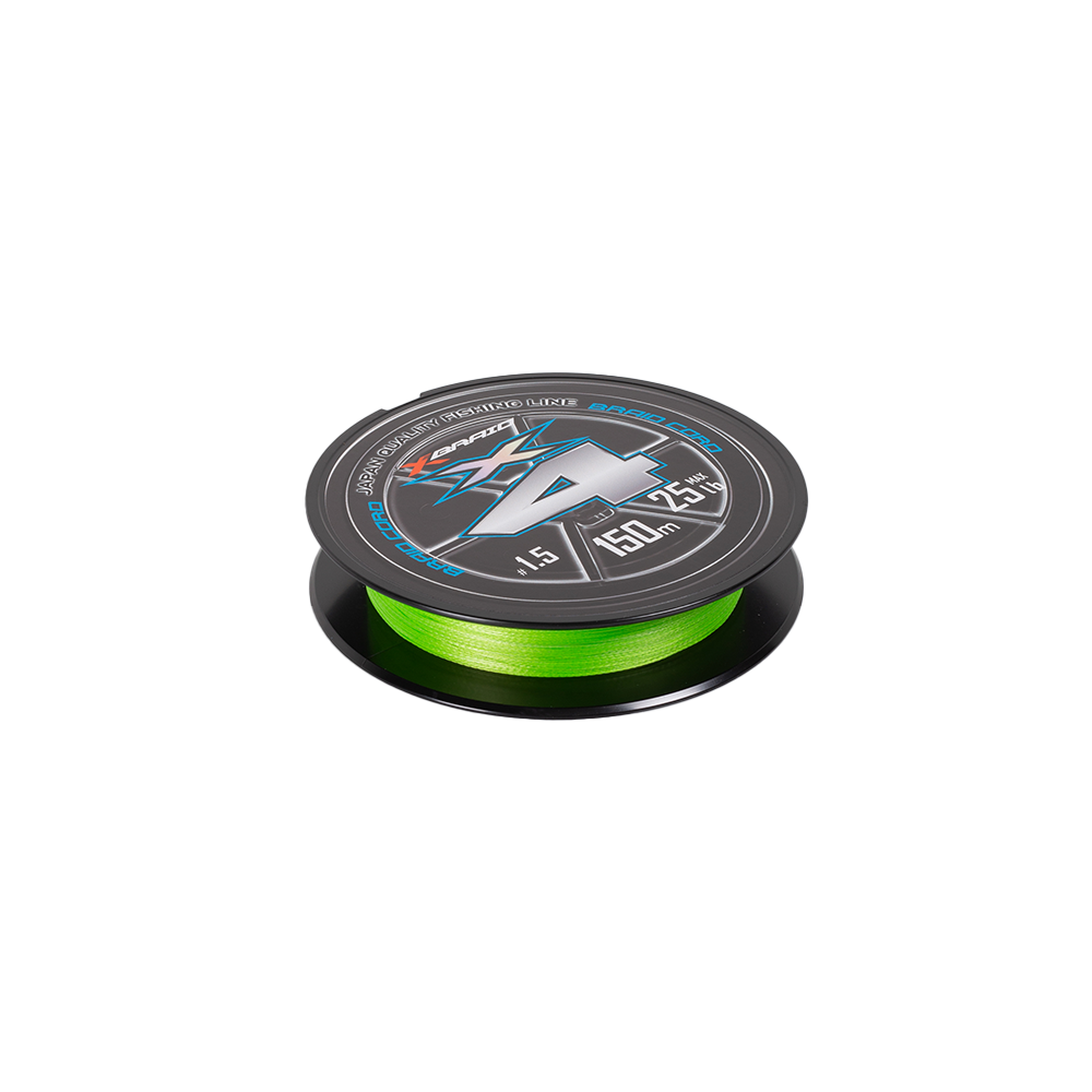Плетёный шнур YGK X-Braid Braid Cord X4 150m Chartreuse #1.5, 0.205мм, 25lb, 11.3кг. Фото №2 Плетёный шнур YGK X-Braid Braid Cord X4 150m Chartreuse #1.5, 0.205мм, 25lb, 11.3кг. Фото №2