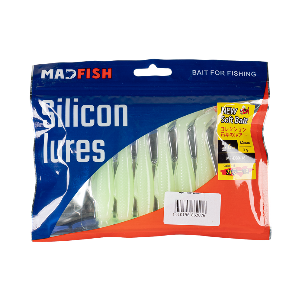 Виброхвост MADFISH DROP 80мм, 5г, (6 шт. уп.) цвет 18. Фото №1 Виброхвост MADFISH DROP 80мм, 5г, (6 шт. уп.) цвет 18. Фото №1