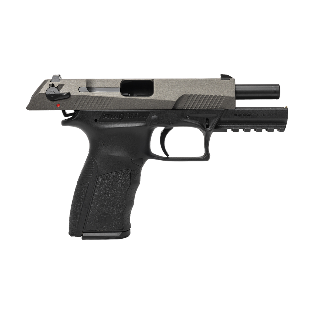 Пистолет АТА9 калибр 9*19 мм, Tungsten, вольфрамовый затвор, черная рамка. Фото №7