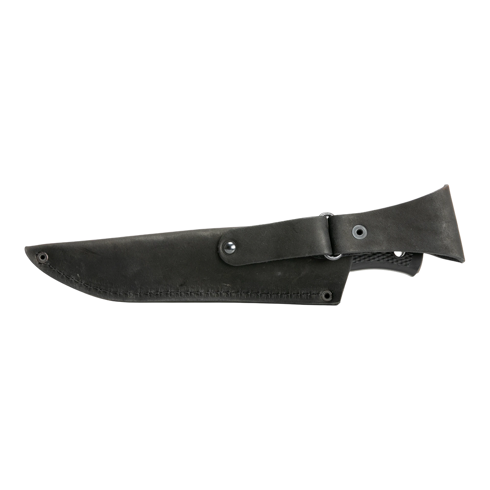 Нож Ястреб, клинок Х12МФ, след ковки, рукоять Elastron (черный). Фото №3