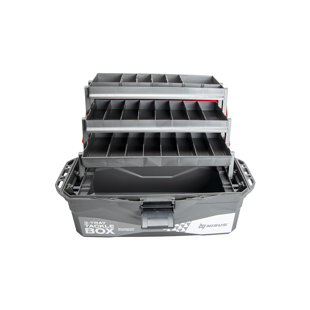 Ящик для снастей Tackle Box трехполочный NISUS красный. Фото №6