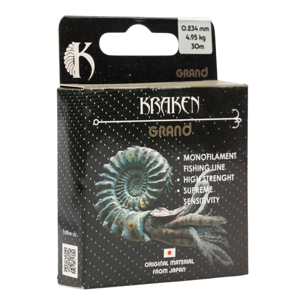 Леска Kraken Grand 30m 0,234mm 4.95kg. Фото №1