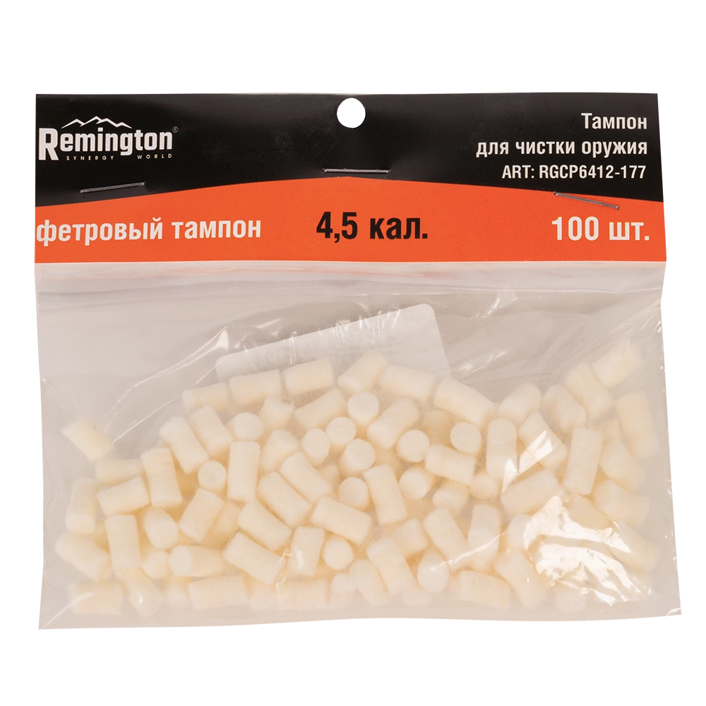 Тампон REMINGTON фетровый 4,5 калибр 100Штук. Фото №1 Тампон REMINGTON фетровый 4,5 калибр 100Штук. Фото №1