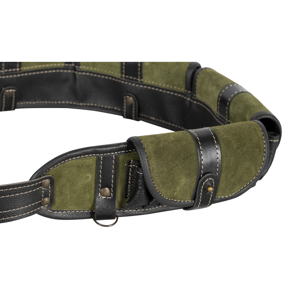 Патронташ №24 на 24 патрона (12 калибра) закрытый, натуральная кожа, искуственная кожа (ИП Шунина). Фото №4 Патронташ №24 на 24 патрона (12 калибра) закрытый, натуральная кожа, искуственная кожа (ИП Шунина). Фото №4