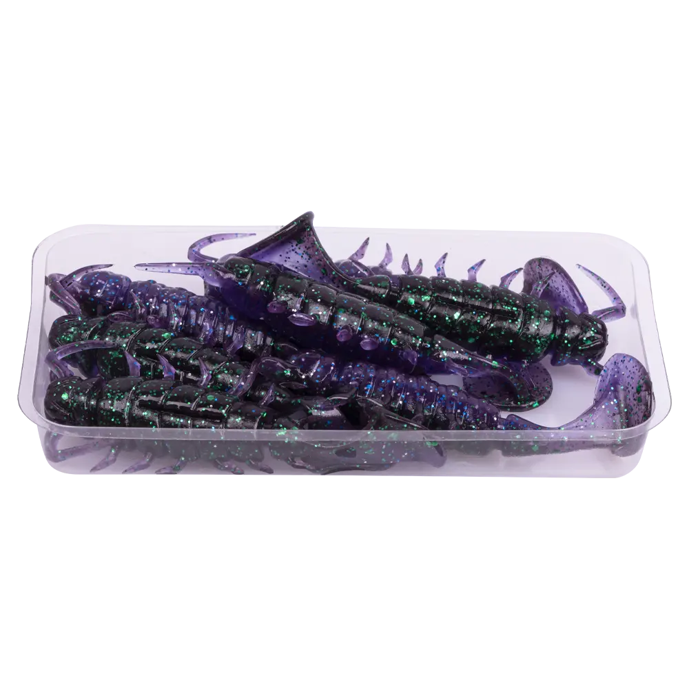 Виброхвост Lucky John Pro Series Alien Bug 2,5" 63мм, (7шт. упак.) цвет T52. Фото №4