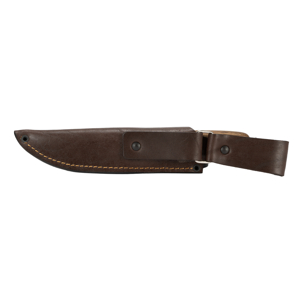 Нож Kizlyar Supreme Colada AUS-8 sw wh ls (StoneWash, Walnut Handle, Leather Sheath). Фото №3