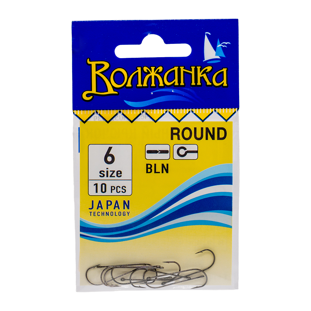 Крючки "Волжанка" Round #6 (10шт.уп). Фото №1