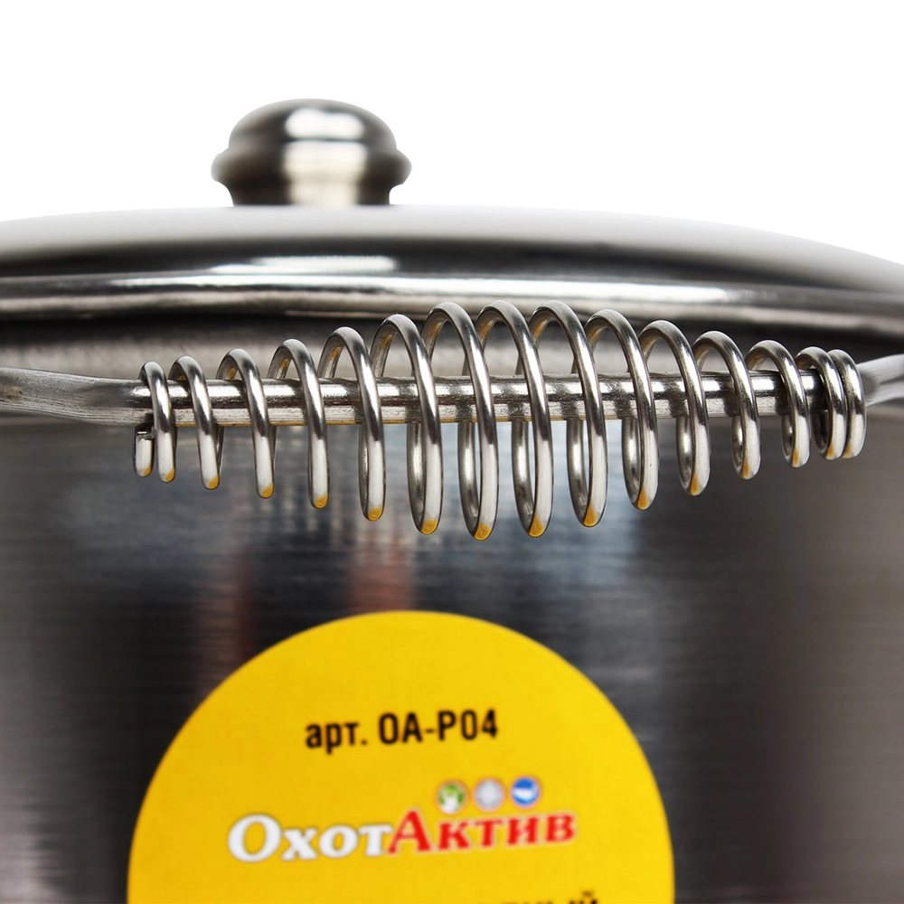 Котелок походный «ОхотАктив» нержавеющая сталь, d 20 см, v 3 л. Фото №3