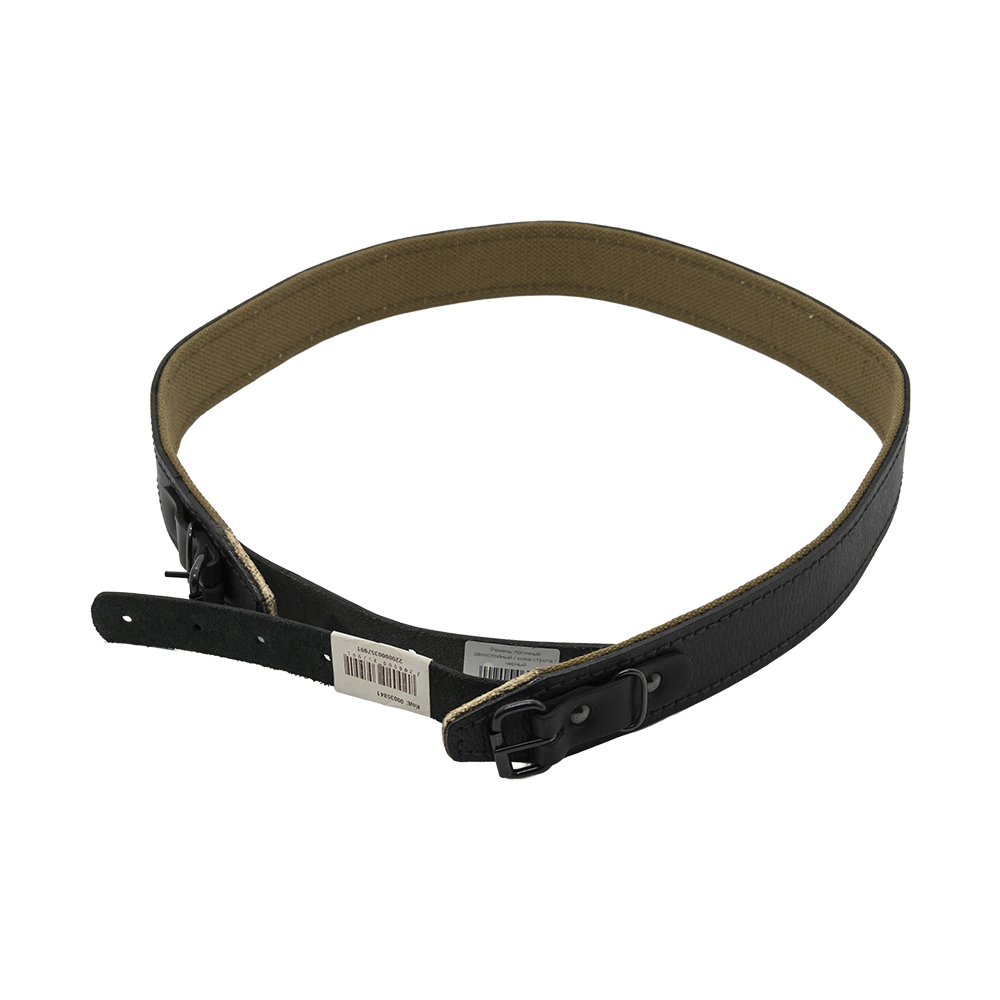 Ремень погонный двухслойный (кожа-стропа, черный) (Хольстер). Фото №1 Ремень погонный двухслойный (кожа-стропа, черный) (Хольстер). Фото №1