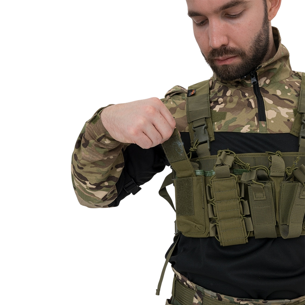 Разгрузка Remington нагрудная тактическая с подсумкой Rifle Tactical Vest Army Green. Фото №6