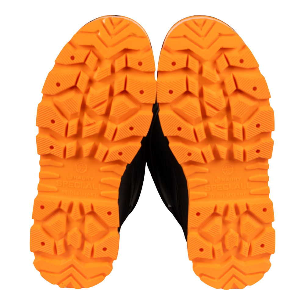 Сапоги KAURY PRESIDENT ЭВА (подошва ПУ, с манжетой, утепленные, PW черно-орнанжевый) р. 43/44. Фото №10