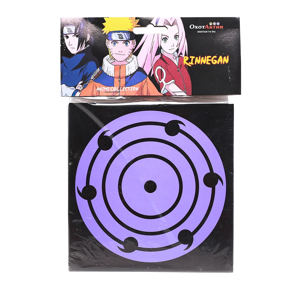 Мишень ОхотАктив Anime Rinnegan, 235 г/м2, 140*140 мм (уп. 50 шт.). Фото №1