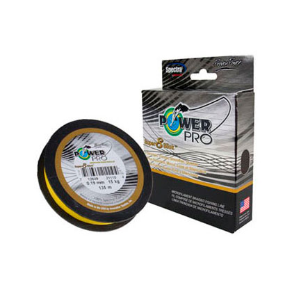 Шнур плетеный Power Pro Super8Slick 0,19мм/135м yellow. Фото №2
