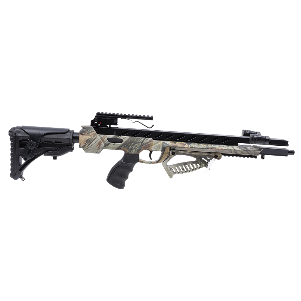 Приклад для арбалета Man Kung XB56, блочный, god camo, кивер, стрелы 4 шт., прицел, крепеж. Фото №1