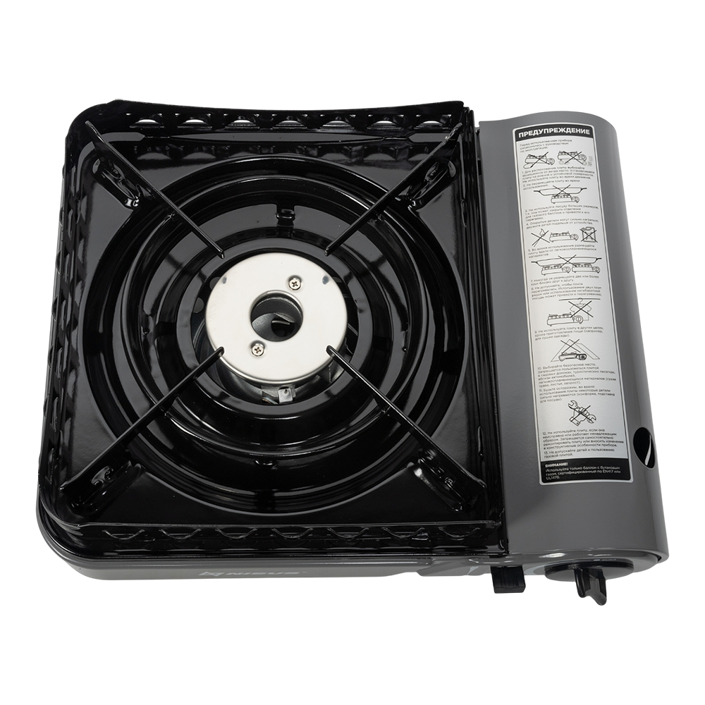 Плита газовая портативная в кейсе, горелка стальная, ветрозащита (N-MS-3900DFW) NISUS. Фото №4