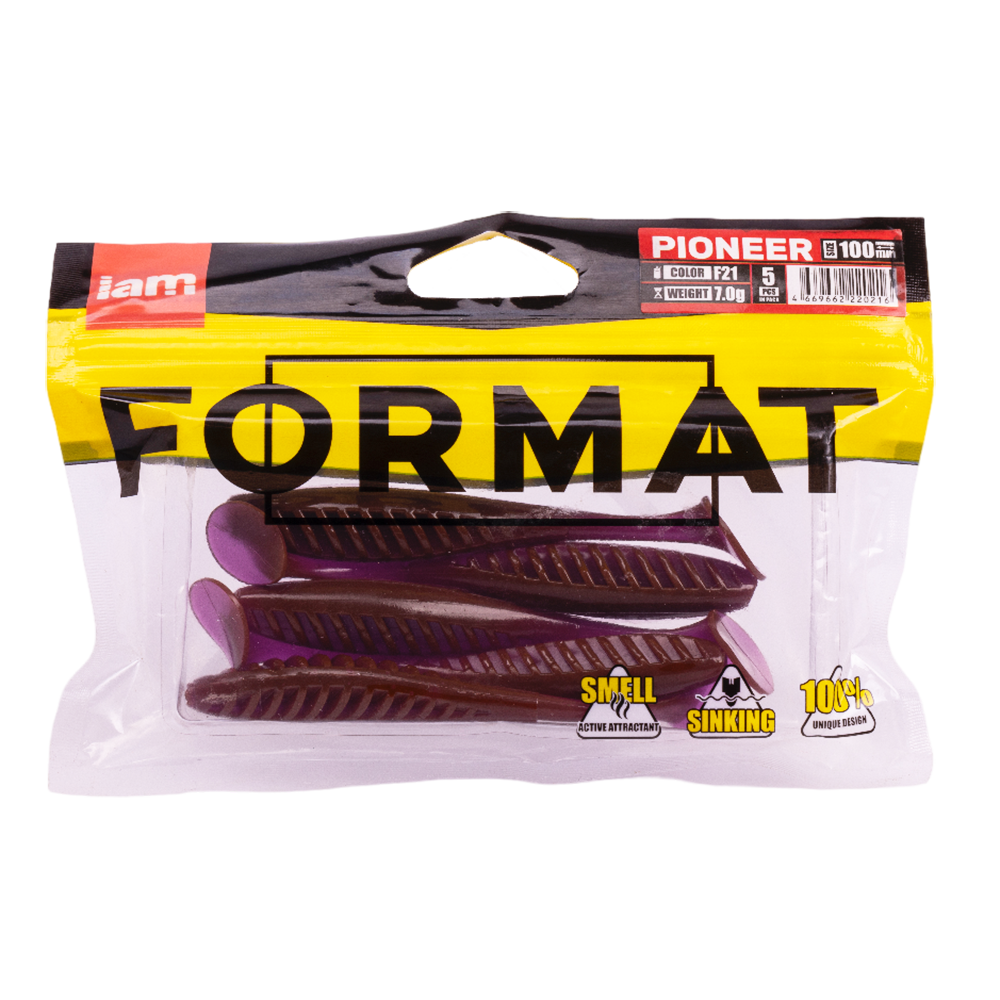 Силиконовая приманка FORMAT PIONEER 100mm, цвет F21, (5шт). Фото №5 Силиконовая приманка FORMAT PIONEER 100mm, цвет F21, (5шт). Фото №5