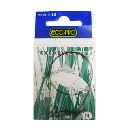 Поводок вольфрамовый Eco DL 25cm 2,5kg (2 шт). Фото №2