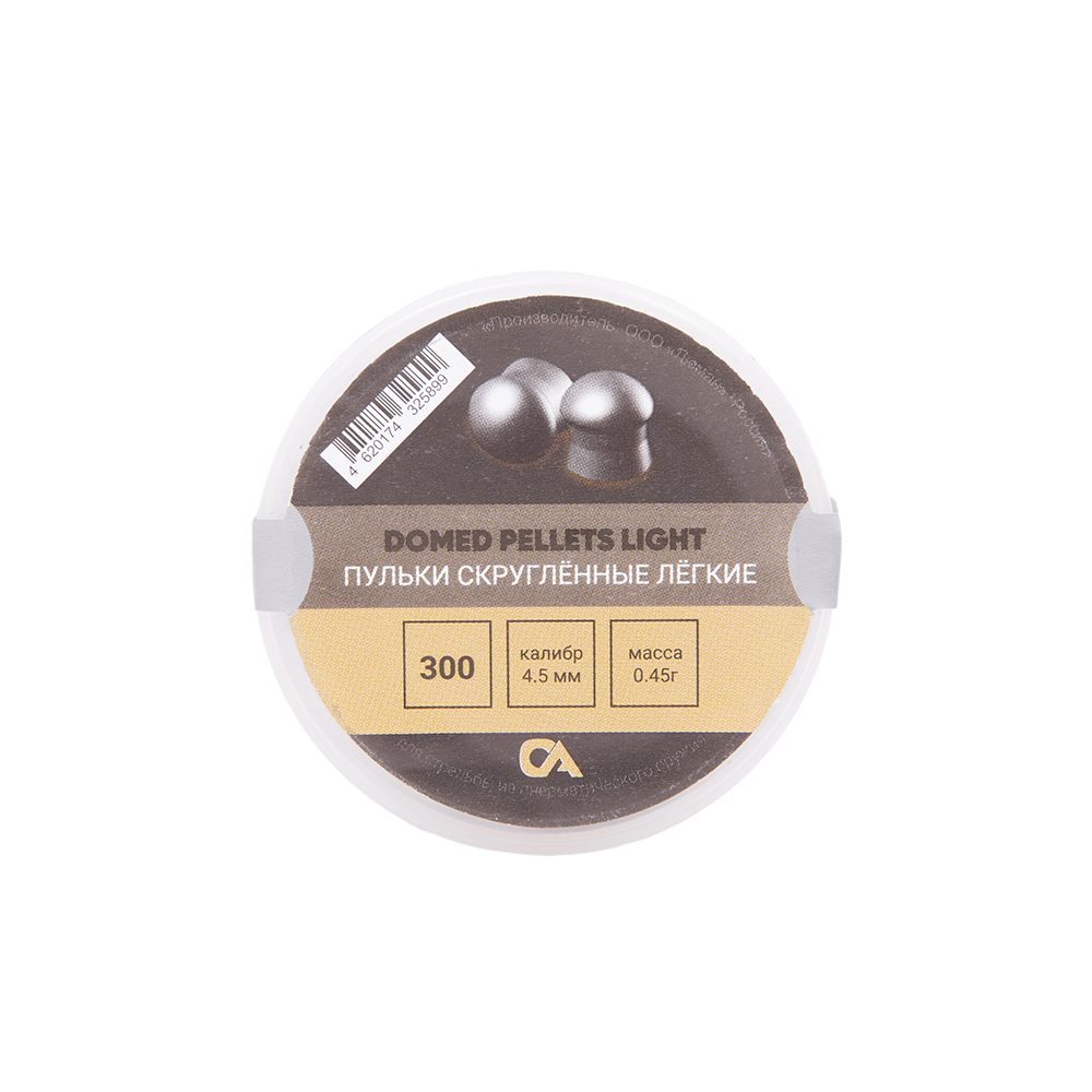 Пуля пневматическая ОхотАктив "Domed pellets Light", 0,45 г. 4,5 мм. (300шт.) (60 в упаковке). Фото №1 Пуля пневматическая ОхотАктив "Domed pellets Light", 0,45 г. 4,5 мм. (300шт.) (60 в упаковке). Фото №1