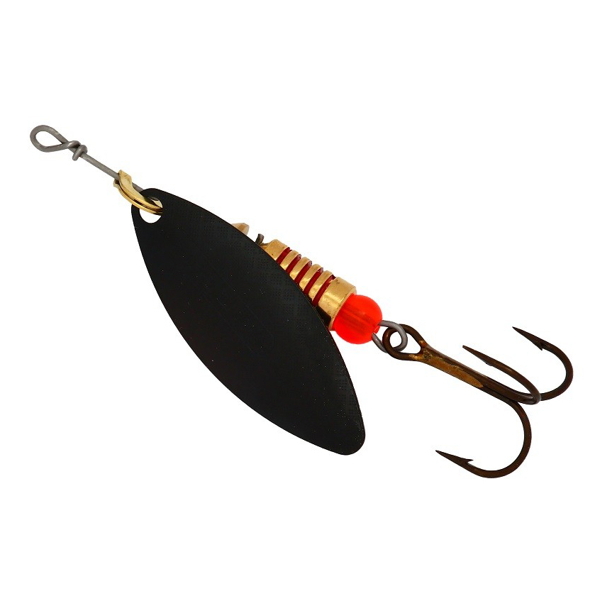 Блесна вращающаяся Mepps Aglia Long №2, 7гр, цвет (Black) черный. Фото №2