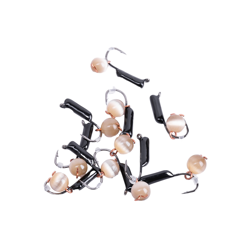 Мормышка вольфрамовая "Кошачий глаз" подвес d1.5 Болотный (10шт). Фото №3