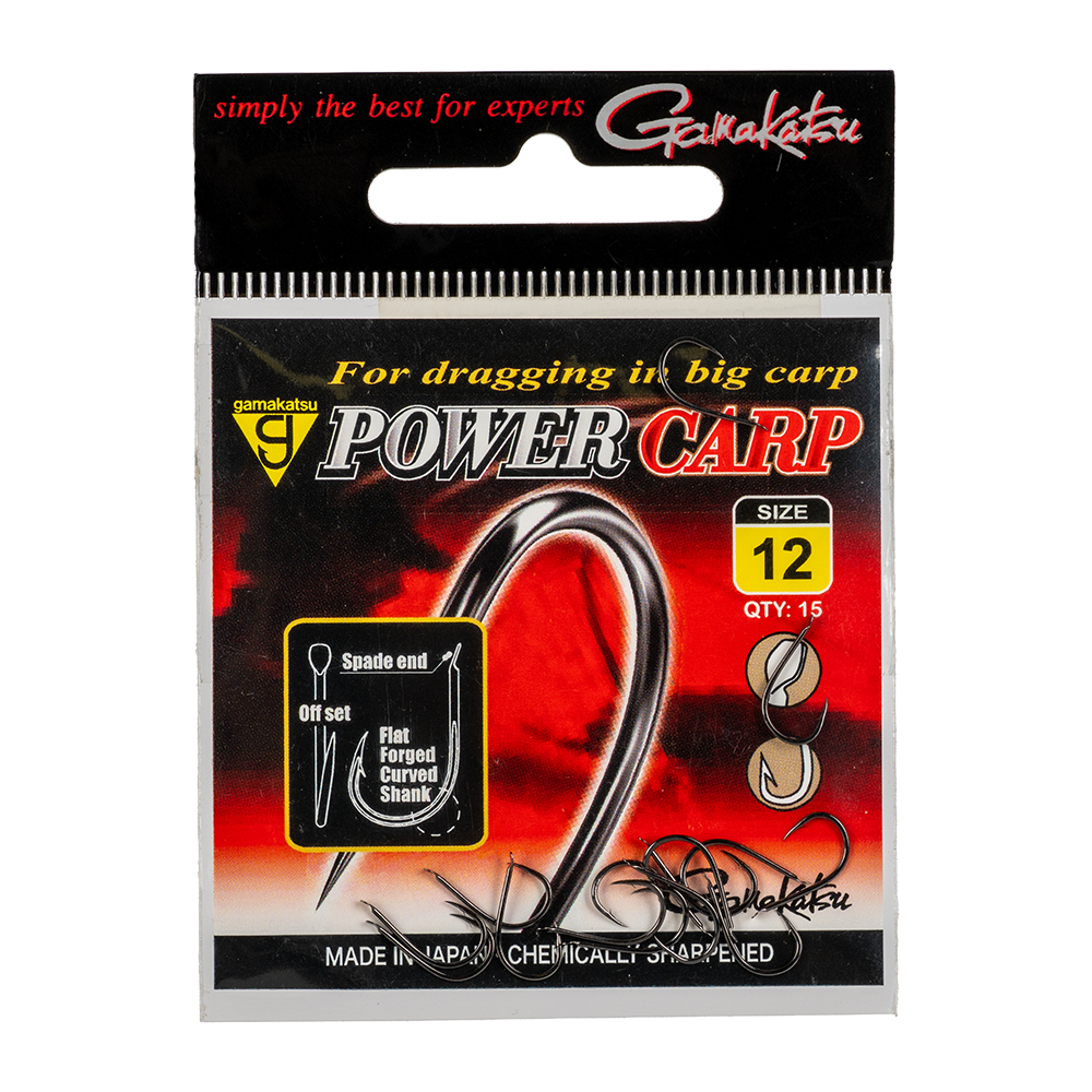 Крючок Gamakatsu Power Carp NSB Black №12. Фото №1