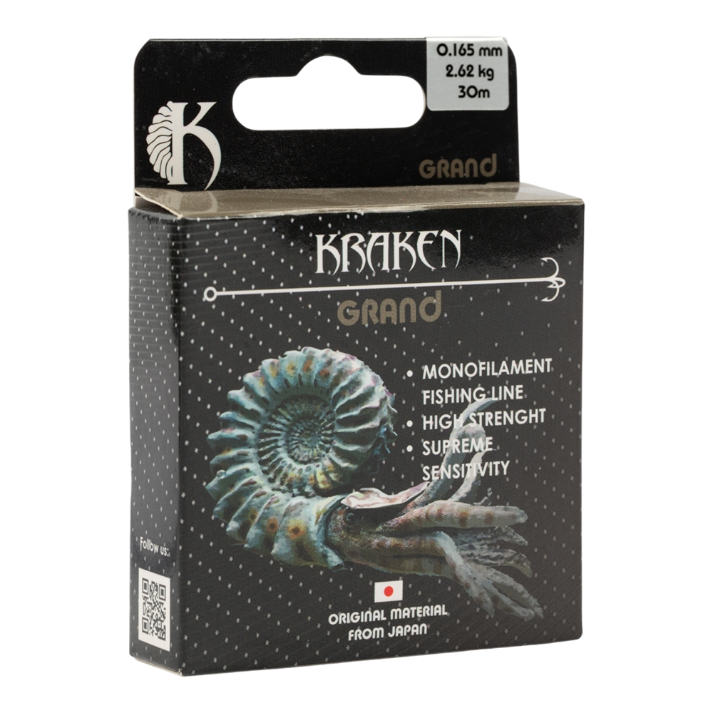 Леска Kraken Grand 30m 0,165mm 2.62kg. Фото №1