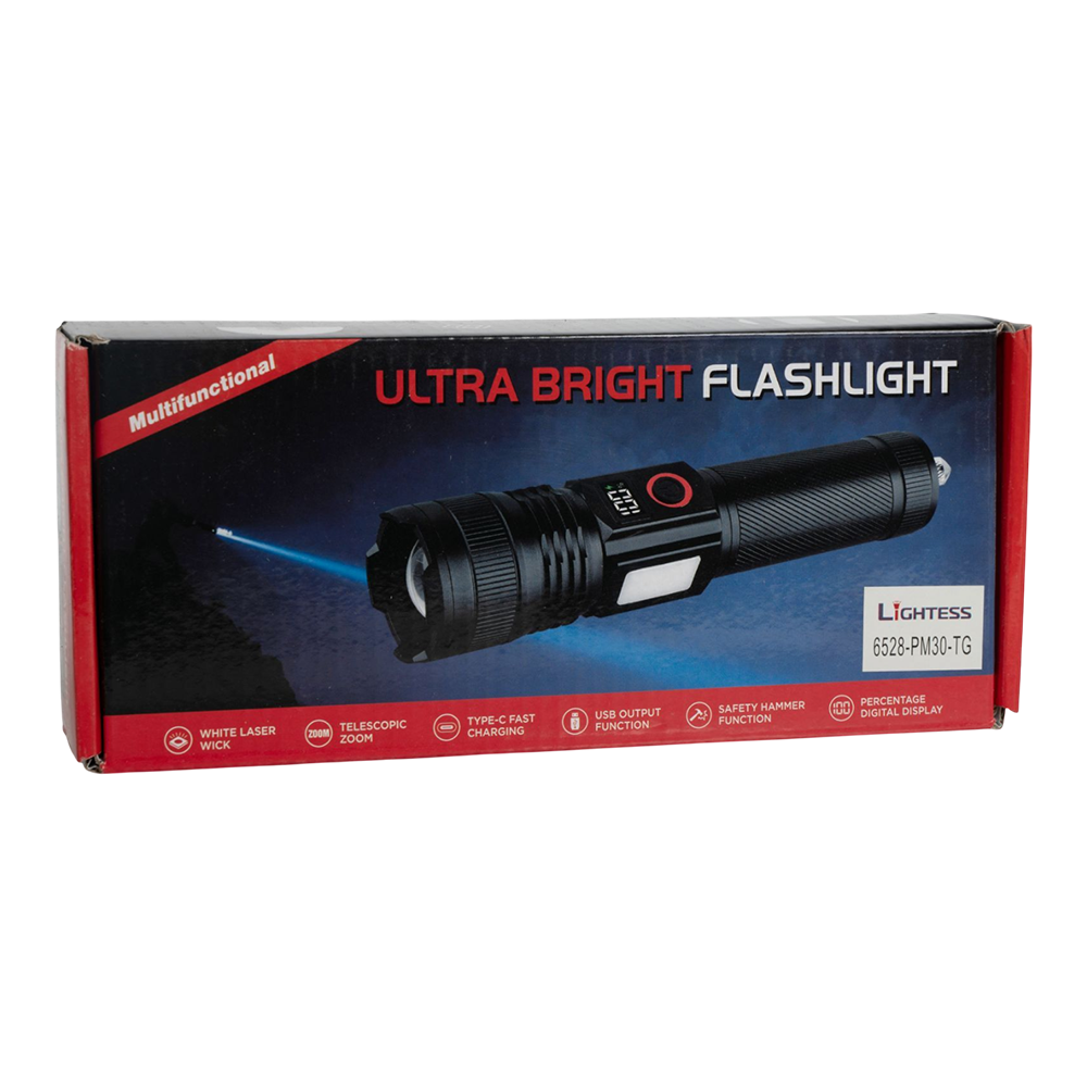 Фонарь ручной (аккум.26650 COB диод, индикатор заряда, Type-C, PowerBank, стеклобой). Фото №5 Фонарь ручной (аккум.26650 COB диод, индикатор заряда, Type-C, PowerBank, стеклобой). Фото №5